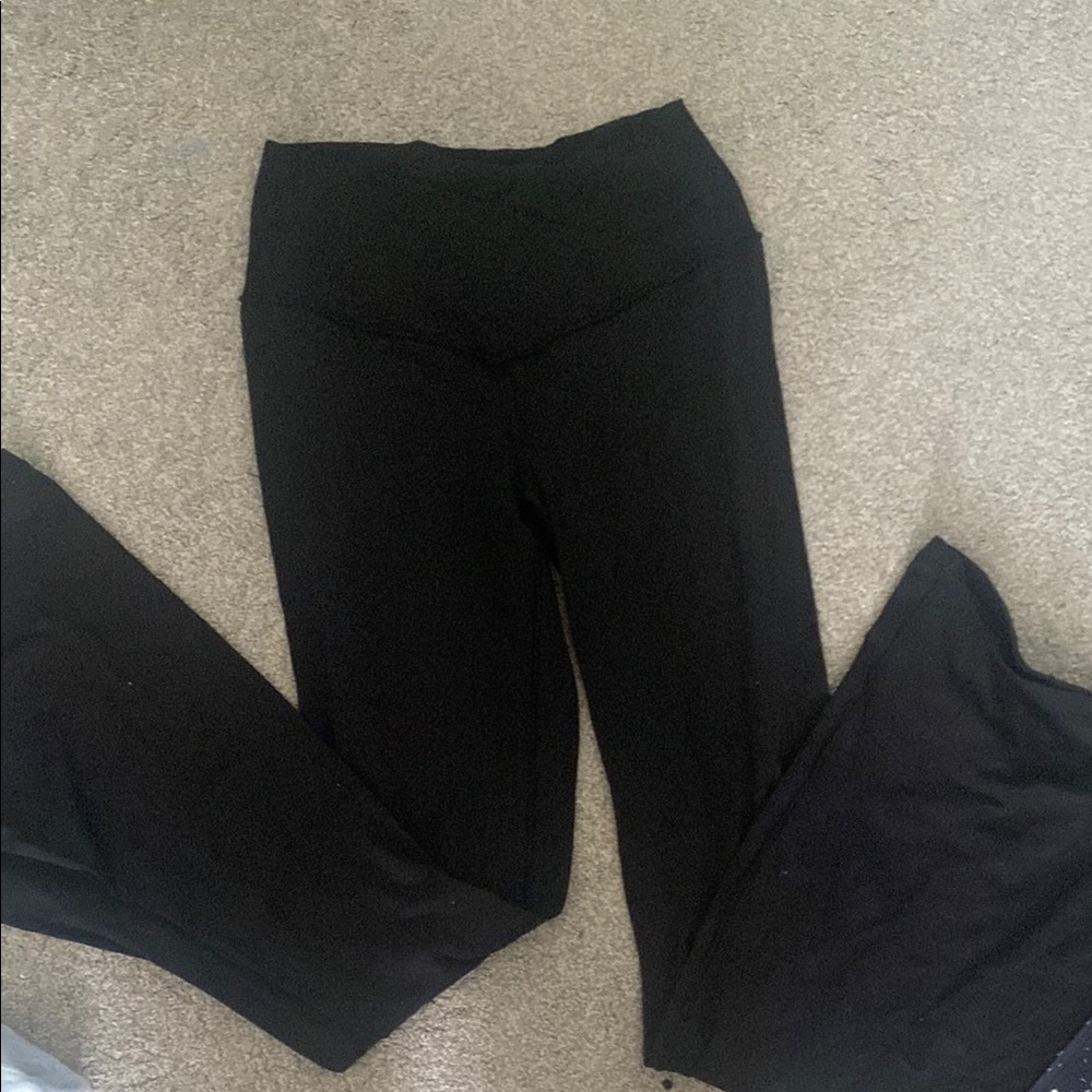 Aerie Black crossover flared legging